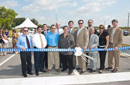 Celebrating the grand opening of the NW 137 Avenue Extension - Beacon Lakes Boulevard - in West Miami-Dade