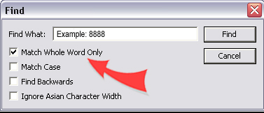 find text box