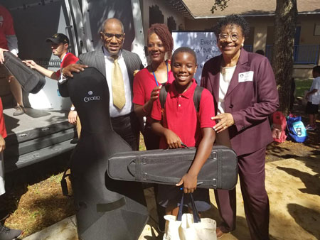 Amazon donates school supplies