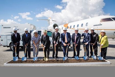 Grounbreaking ceremony for Bombardier service center
