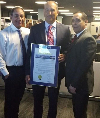 Carlos Vazquez receives proclamation