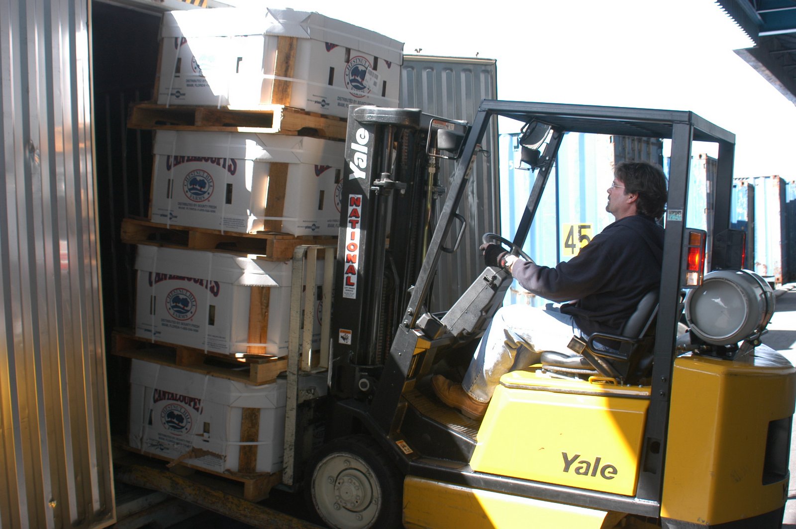 Man on forklift