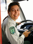Female bus operator