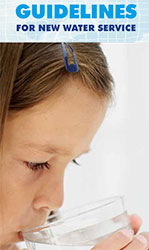Guidelines for New Water Service image of girl drinking water
