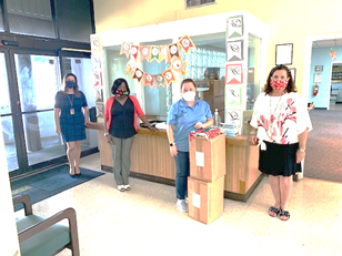 Elderly Affairs staff makes face mask donation