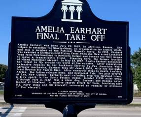 Amelia Earhart historical marker