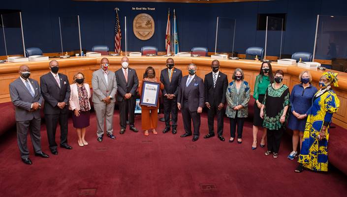 Elected Officials recognizing Black Affairs Advisory Board members