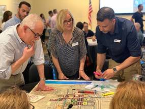  Commissioner Higgins discusses the ideas of a group of residents on the Government Center Campus