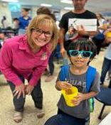 Commissioner Eileen Higgins with student