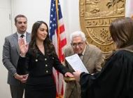 Commissioner Natalie Natalie Milian Orbis getting sworn