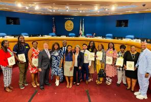 Commissioner Kionne L. McGhee and graduates