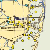 Click on the map to see Miami-Dade County's surface water monitoring locations.
