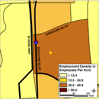 U.S. 1 Aventura Mall - Population and Employment