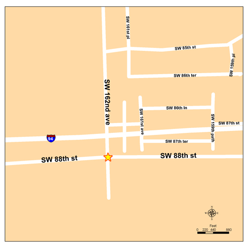 The West Kendall transit hub is located at the intersection of SW 88th Street and 162nd Street, in an area on the urban fringe that is rapidly changing from agriculture to suburban style residential and strip commercial development.