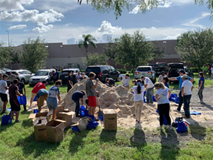 Sand bag donations