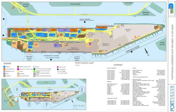 port of miami cruise terminal schedule