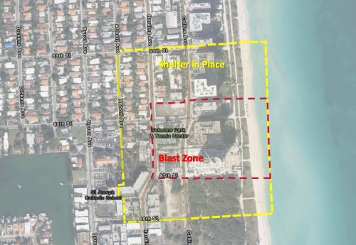 Map of demolition site