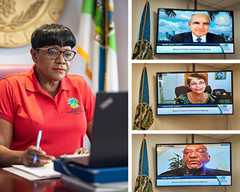 Chairwoman Edmonson chairs a virtual meeting