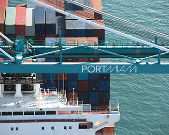 Aerial shot of PortMiami