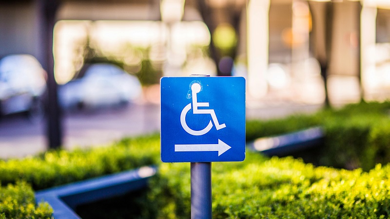 Wheelchair parking sign