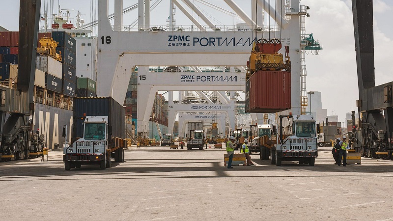Secured area in PortMiami