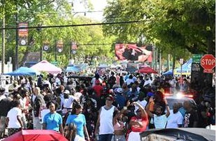 Event attendees at Jam Block Party