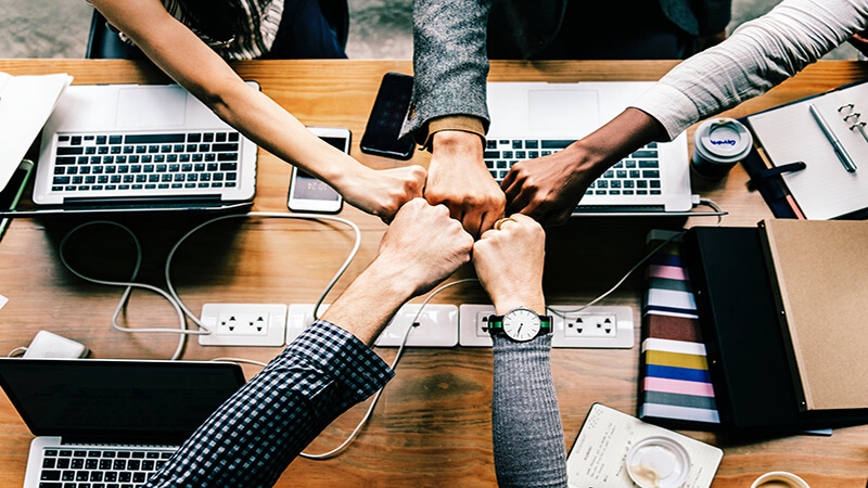 People having a meeting