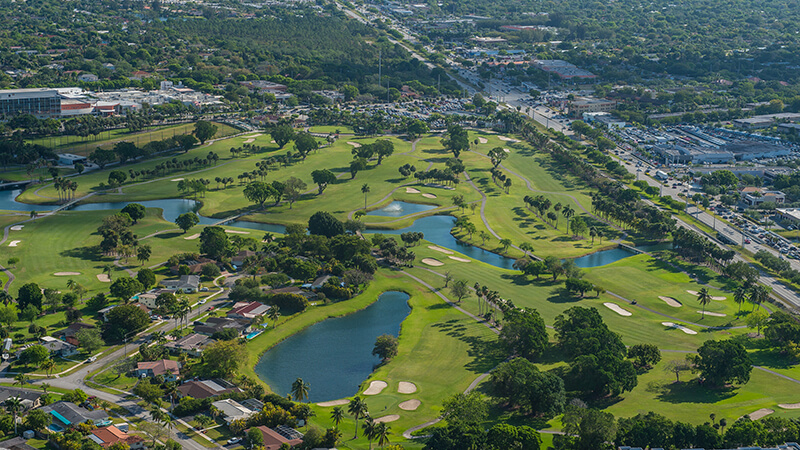 Aerial shot of Palmetto Bay