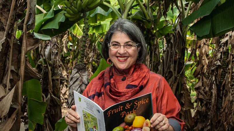 Commissioner Cava in the Fruit & Spice Park in the Redlands