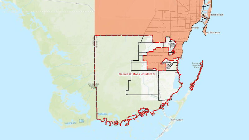 Map of District 9 Boundaries
