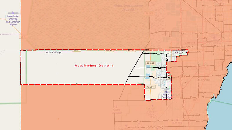 Map of District 11 Boundaries