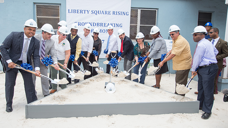 Graphic of groundbreaking ceremony.