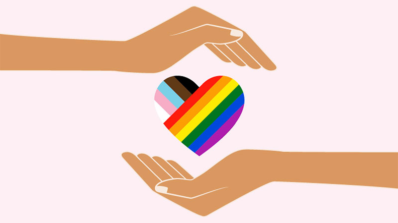 Heart with open hands.