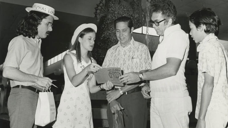 People at Dadeland Mall in the 1960s