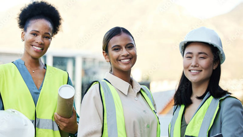 Three females smiling.