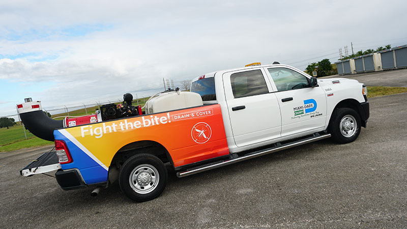 Mosquito Spraying Truck