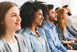 image of young people in a meeting