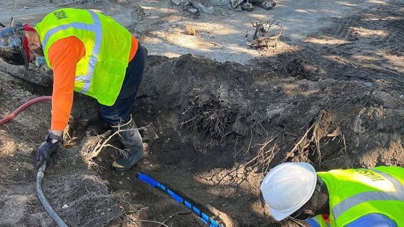 men working in ground