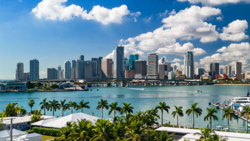 Biscayne Bay and Miami Skyline