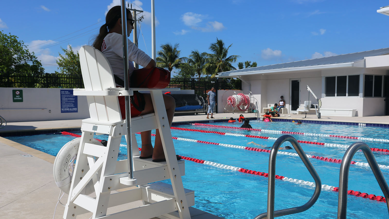 swimming pool with lifeguard