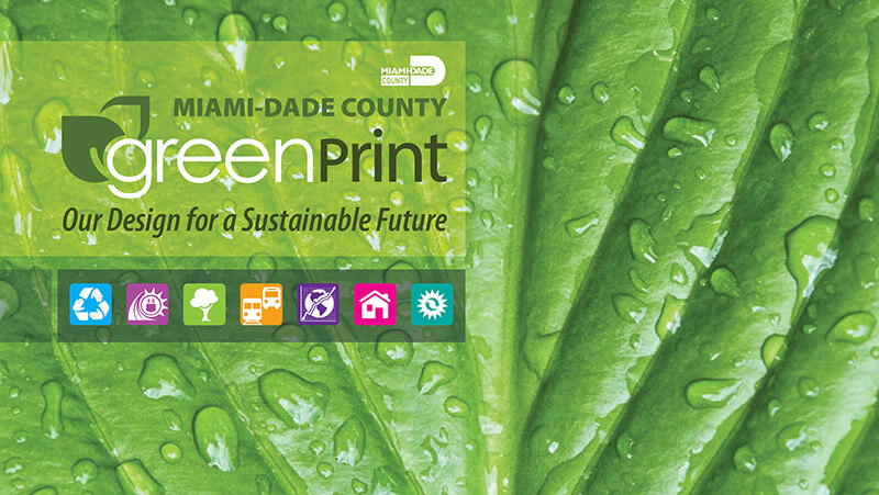 Cover of GreenPrint, Miami-Dade County's design for a sustainable future.