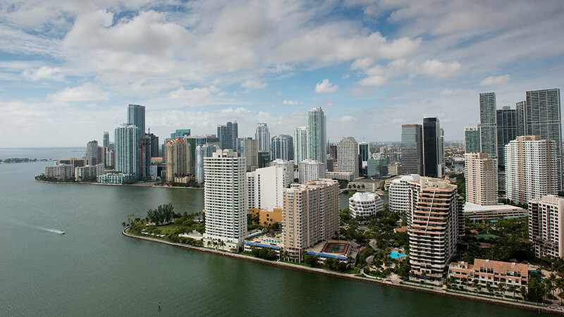 Downtown Miami skyline.