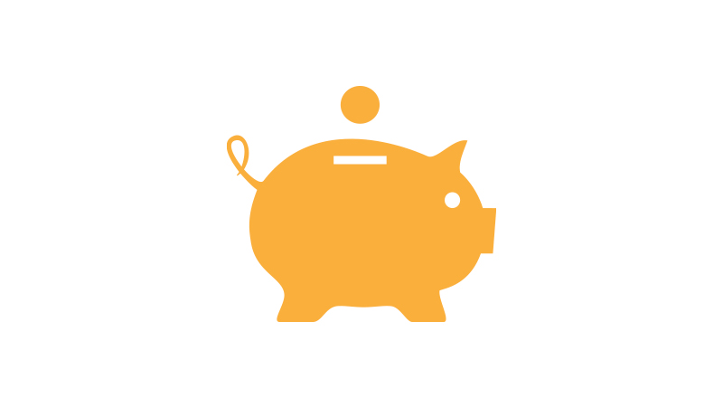 Yellow piggy bank