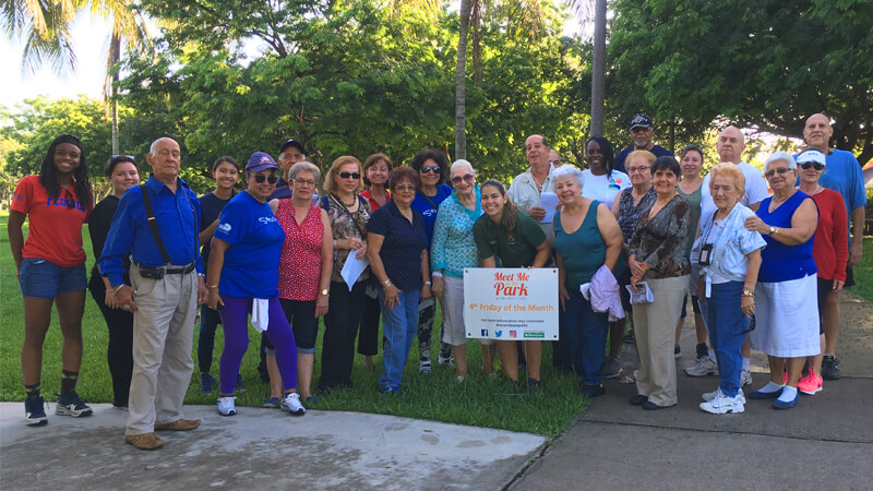 Group of Meet Me At The Park participants.