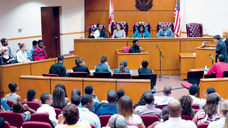 Teen court volunteers