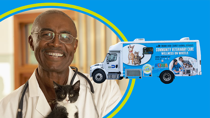 Free Mobile Veterinary Clinic to help pet owners in underserved Miami-Dade communities