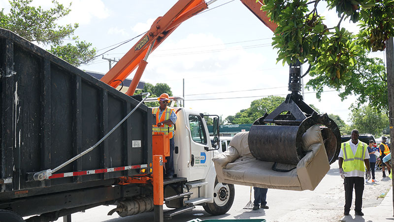 Illegal dumping bulky pick up