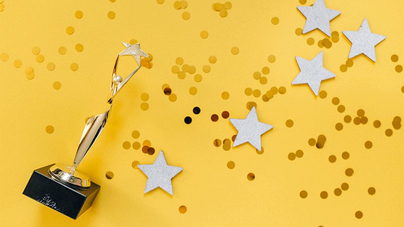 Trophy with stars