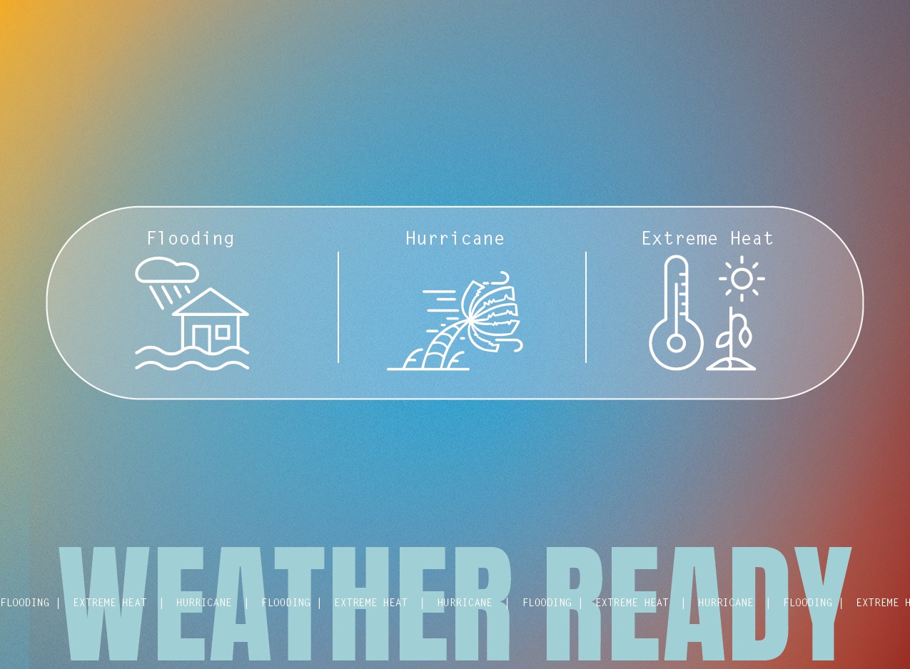 Flooding, Hurricane, Extreme Heat, Weather Ready