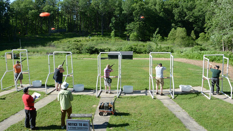Group of people practicing at the Trail Glades range
